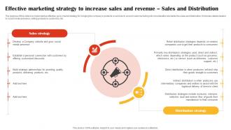 Effective Marketing Strategy To Increase Sales And Revenue Business Plan BP SS V