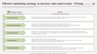 Effective Marketing Strategy To Increase Sales Property Redevelopment Business Plan BP SS