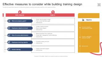 Effective Measures To Consider While Building Training Design