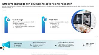 Effective Methods For Developing Advertising Research