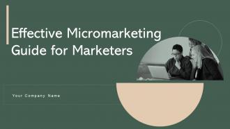 Effective Micromarketing Guide For Marketers MKT CD V