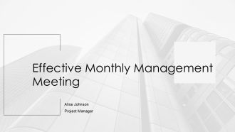 Effective Monthly Management Meeting PPT Designs AT