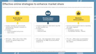 Effective Online Strategies To Enhance Market Share