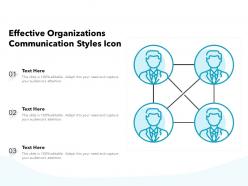 Effective organizations communication styles icon