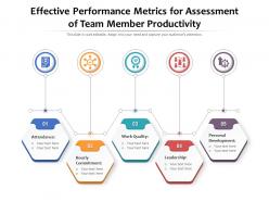 Effective performance metrics for assessment of team member productivity