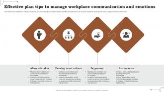 Effective Plan Tips To Manage Workplace Communication And Emotions