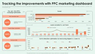 Effective PPC Marketing Tracking The Improvements With PPC Marketing Dashboard MKT SS V