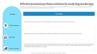 Effective Premium Perfume Solutions By Custom Fragrance Business Plan BP SS