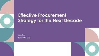 Effective Procurement Strategy For The Next Decade PPT Template ACP