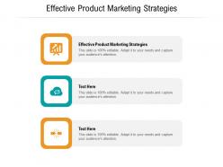 Effective product marketing strategies ppt powerpoint presentation outline background cpb