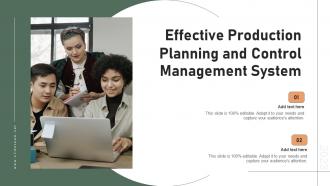 Effective Production Planning And Control Management System