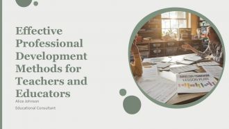 Effective Professional Development Methods For Teachers And Educators PPT Sample AT