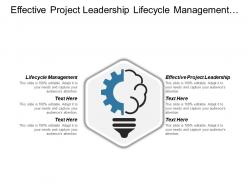 Effective project leadership lifecycle management service operations management cpb
