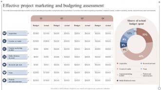 Effective Project Marketing And Budgeting Assessment