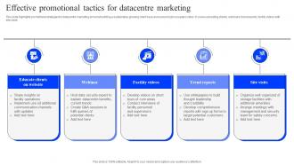 Effective Promotional Tactics For Datacentre Marketing