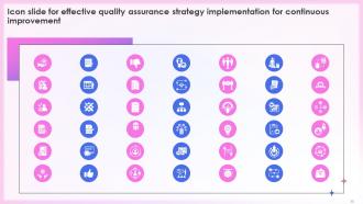 Effective Quality Assurance Strategy Implementation For Continuous Improvement Complete Deck Designed Colorful