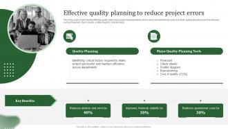 Effective Quality Planning To Implementing Effective Quality Improvement Strategies Strategy SS