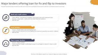Effective Real Estate Flipping Strategies Major Lenders Offering Loan For Fix And Flip To Investors