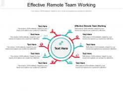 Effective remote team working ppt powerpoint presentation pictures slide cpb
