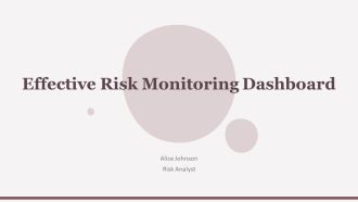 Effective Risk Monitoring Dashboard PPT Sample AT