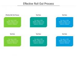 Effective roll out process ppt powerpoint presentation infographic template show cpb