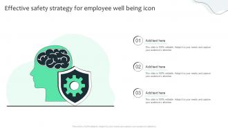Effective Safety Strategy For Employee Well Being Icon
