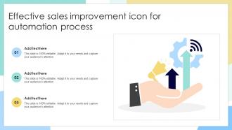 Effective Sales Improvement Icon For Automation Process
