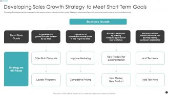 Effective Sales Strategy For Launching New Product Sales Growth Strategy To Meet Short Term Goals
