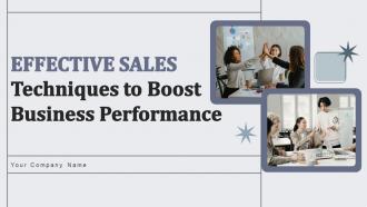 Effective Sales Techniques To Boost Business Performance MKT CD V