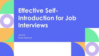 Effective Self Introduction For Job Interviews PPT Structure AT
