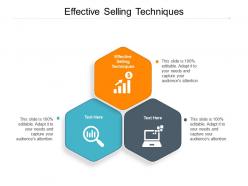 Effective selling techniques ppt powerpoint presentation model backgrounds cpb