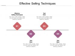 Effective selling techniques ppt powerpoint presentation professional graphics cpb