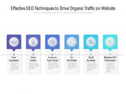 Effective seo techniques to drive organic traffic on website