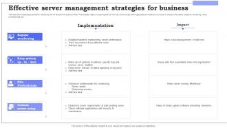 Effective Server Management Strategies For Business