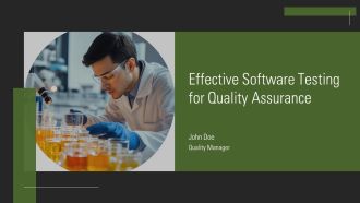 Effective Software Testing For Quality Assurance PPT Summary AT