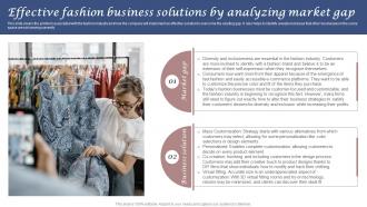 Effective Solutions By Analyzing Market Gap Clothing And Fashion Brand Business Plan BP SS