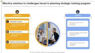 Effective Solutions To Challenges Faced In Planning Strategic Training Program