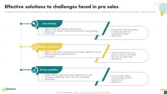 Effective Solutions To Challenges Faced In Pre Sales