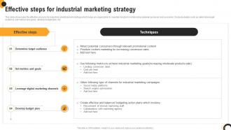 Effective Steps For Industrial Marketing Strategy