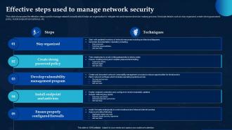 Effective Steps Used To Manage Network Security