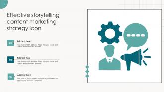 Effective Storytelling Content Marketing Strategy Icon