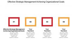 Effective strategic management achieving organizational goals ppt powerpoint presentation model demonstration cpb