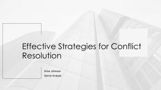 Effective Strategies For Conflict Resolution PPT PowerPoint ACP