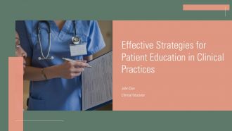 Effective Strategies For Patient Education In Clinical Practices PPT PowerPoint ACP