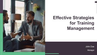 Effective Strategies For Training Management PPT Sample AT