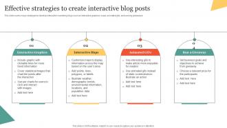 Effective Strategies To Create Interactive Blog Posts Using Interactive Marketing MKT SS V