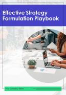 Effective Strategy Formulation Playbook Report Sample Example Document