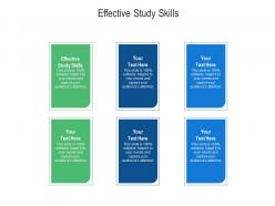 Effective study skills ppt powerpoint presentation gallery clipart images cpb