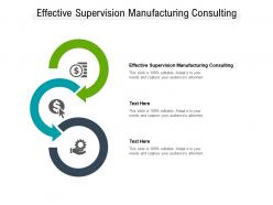 Effective supervision manufacturing consulting ppt powerpoint presentation professional cpb