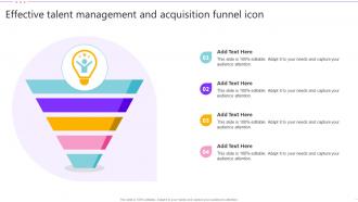 Effective Talent Management And Acquisition Funnel Icon